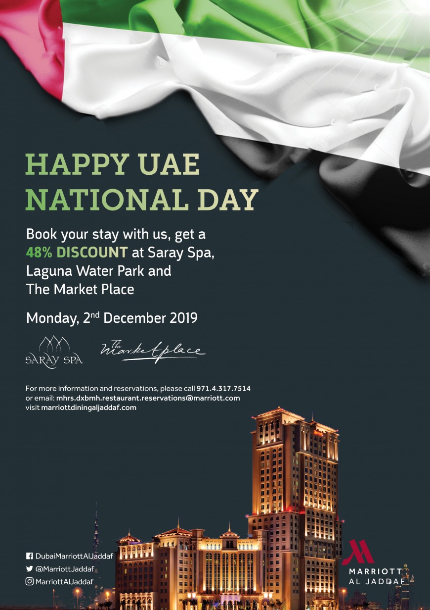 Marriott al Jaddaf UAE National Day 2019 offer